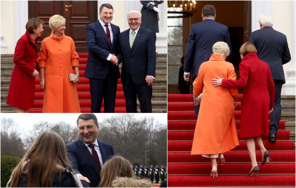 Valsts prezidents Raimonds Vējonis un Iveta Vējones kundze sāk valsts viziti Vācijā.