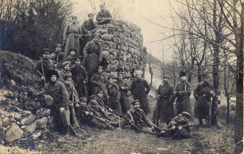 Atsevišķā latviešu bataljona karavīri. Kandava, 1919. gada marts.
