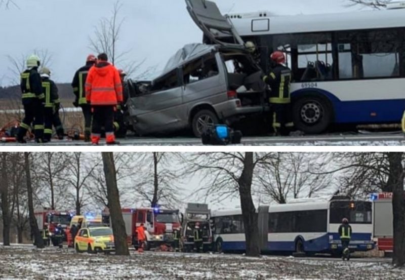 Pie Voleriem sadursmē ar “Rīgas satiksmes” autobusu dzīvību zaudējuši 2 cilvēki, vairāki cietuši, 23.02.2019.