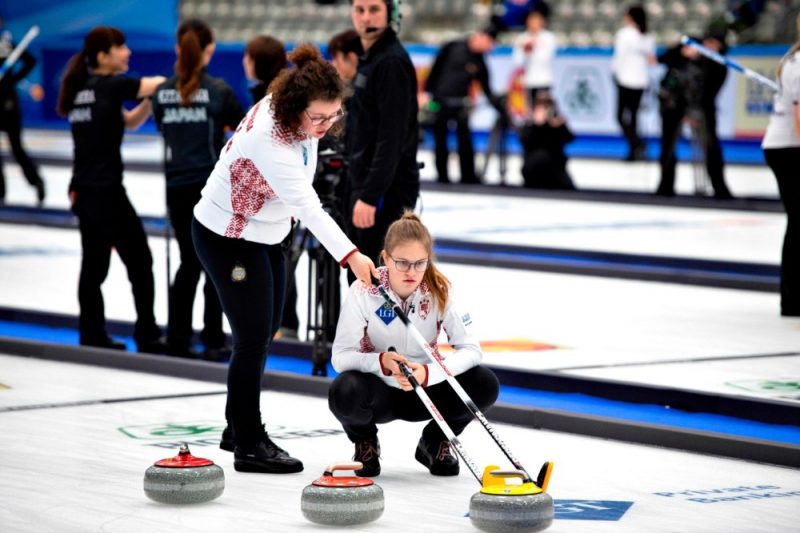 Latvijas kērlingistes pasaules čempionātā.