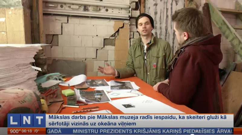 Māksliniekam Kārlim Bogustovam stikla rampa ir daļa no maģistra darba.