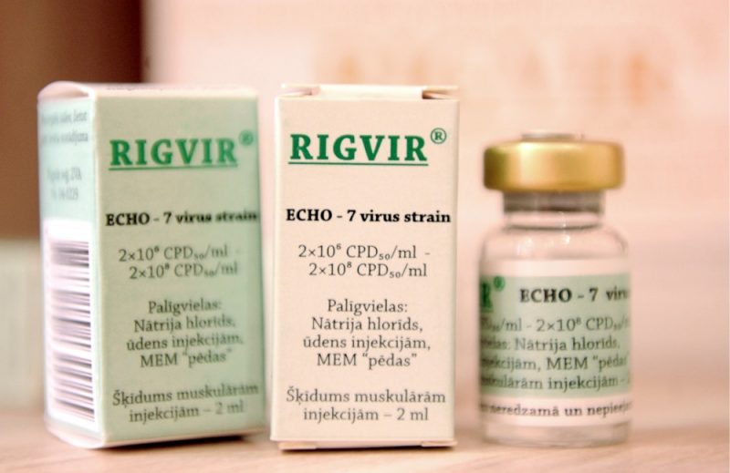 Latvijas medikaments “Rigvir”.