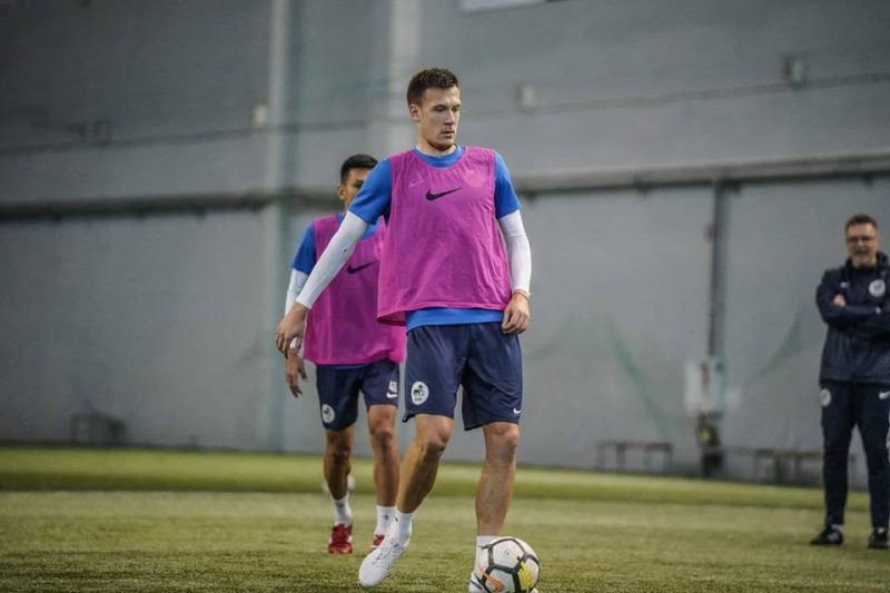 Viens no RFS jaunpienācējiem – aizsargs Vitālijs Jagodinskis.