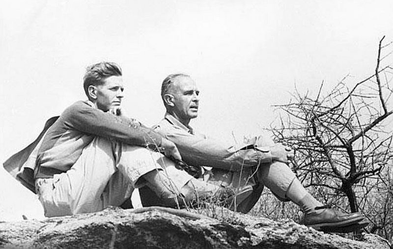 Bernhards Gržimeks (1909–1987) ar dēlu Mihaelu.
