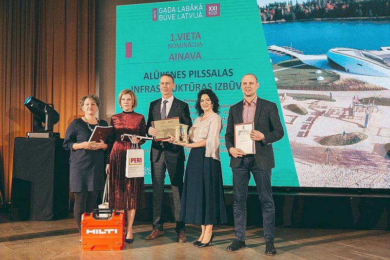 Uzvarētāji nominācijā “Ainava” – Alūksnes Pilssalas infrastruktūras izbūve.