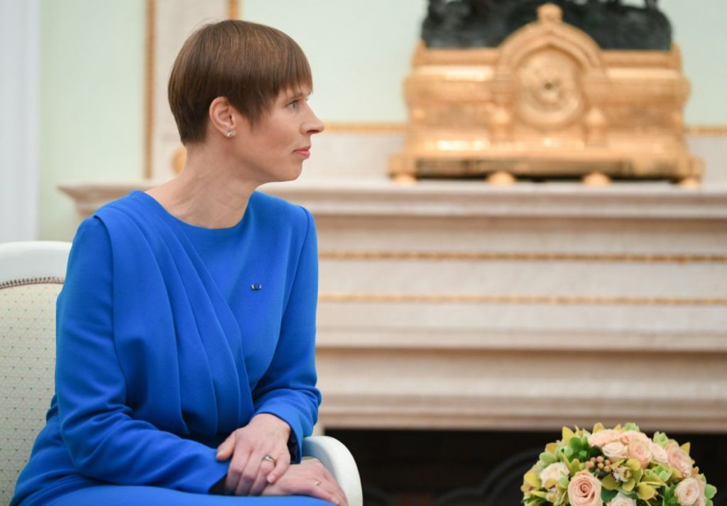Kersti Kaljulaida vizītē Maskavā, tiekoties ar Krievijas prezidentu Vladimiru Putinu.