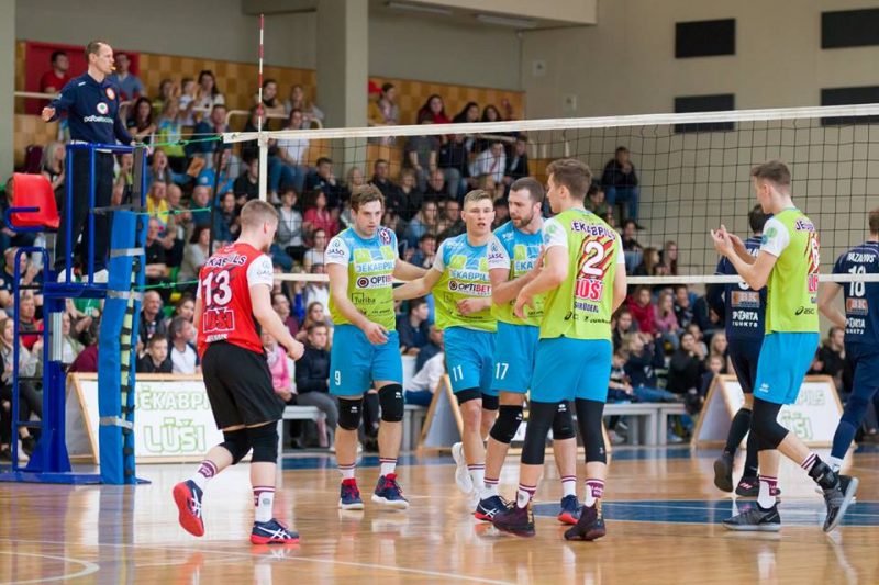 Jēkabpils volejbolisti izcīnījuši otro Latvijas čempionu titulu