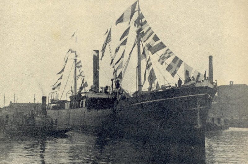 Kuģis “Saratov” Liepājas ostā.