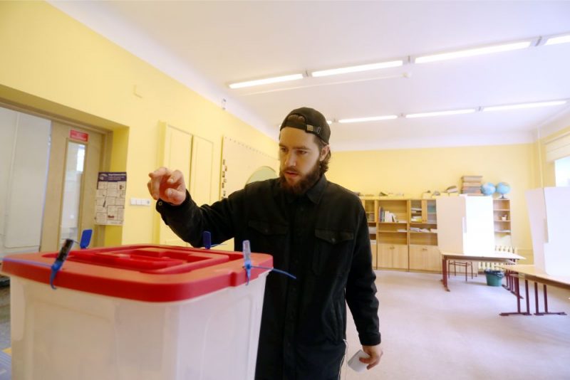 Eiropas Parlamenta vēlēšanu 79. iecirknis Rīgas 49.vidusskolā.