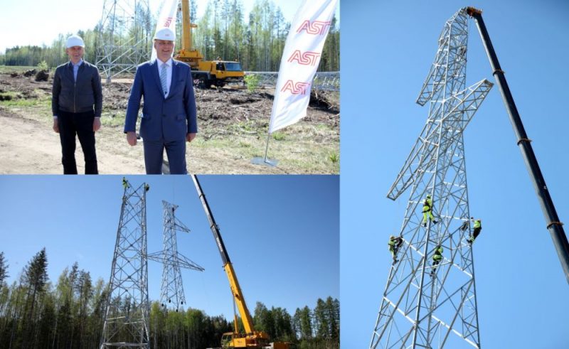 Pacelti pirmie jaunās elektrolīnijas
"Igaunijas – Latvijas 3. starpsavienojums" balsti.