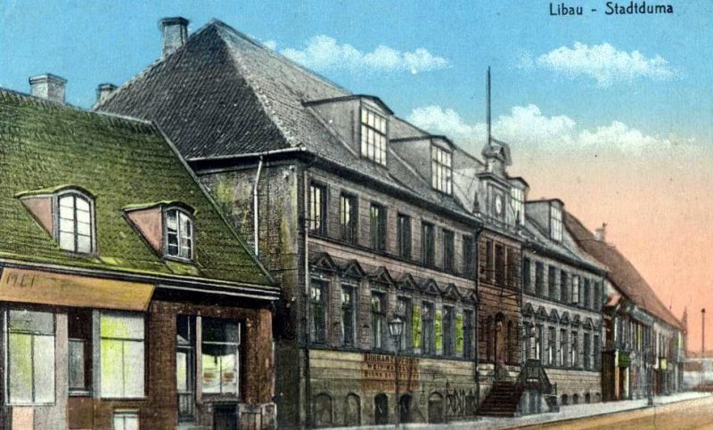 Liepājas pilsētas valdes nams 20. gs. sākumā.