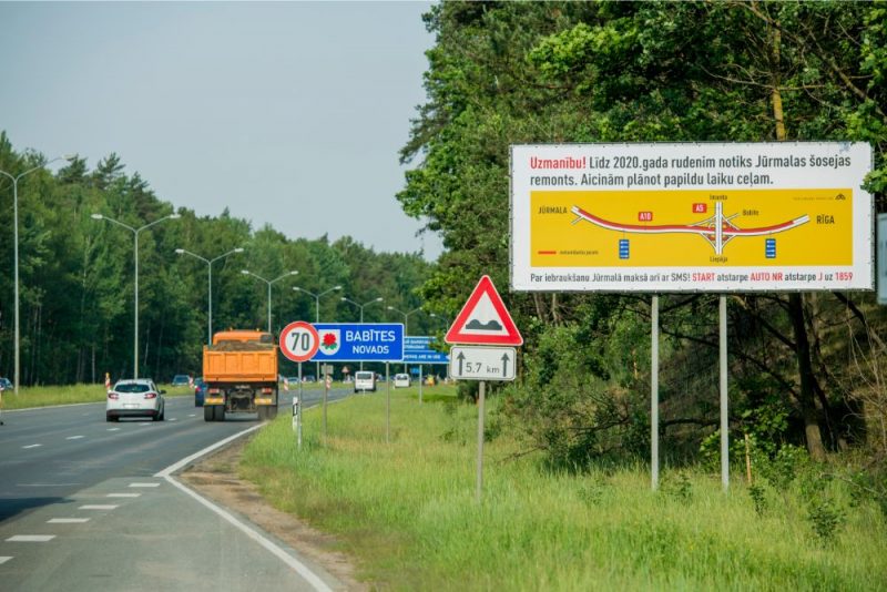 Informē par satiksmes organizāciju uz Jūrmalas šosejas no 13. jūnija