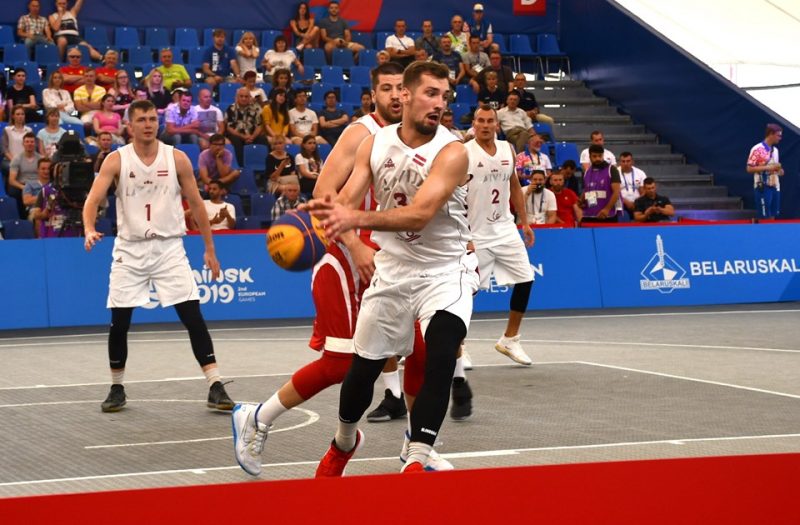 Latvijas 3×3 basketbolistiem sudrabs Eiropas spēlēs Minskā.