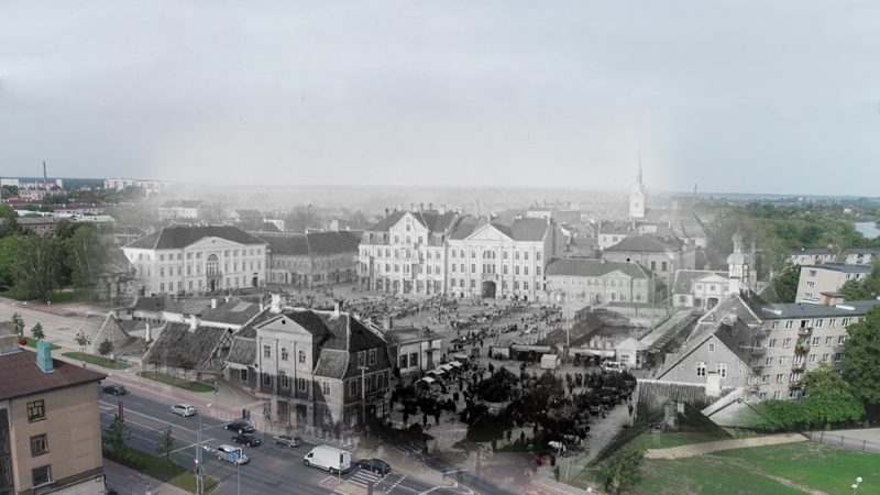 Tirgus laukums Jelgavā.