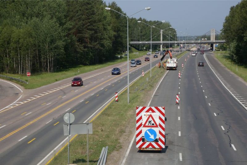 Jūrmalas šoseja pie Babītes.
