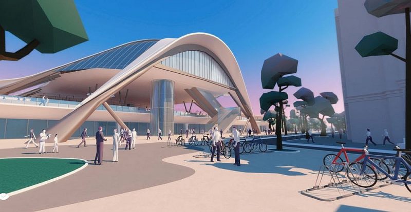 Tā izskatīsies Centrālā stacija Rīgā pēc “Rail Baltica” projekta īstenošanas.