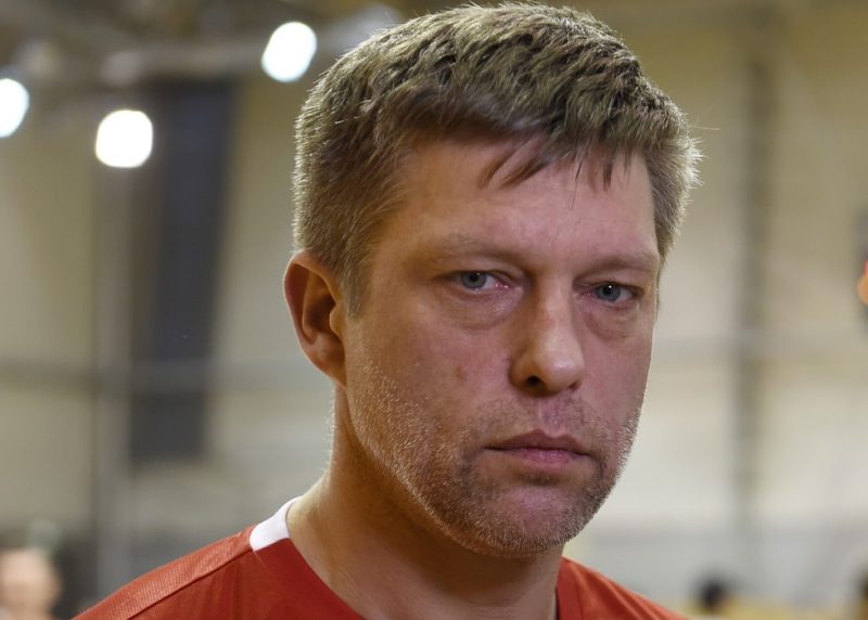 Latvijas handbola izlases galvenais treneris Armands Uščins.
