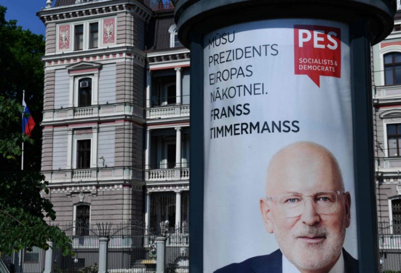 “Saskaņas” plakāts uz EP vēlēšanām.