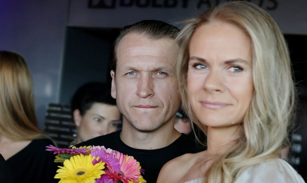 Zanda Zariņa – Rešetina ar vīru, aktieri un režisoru Intaru Rešetinu.