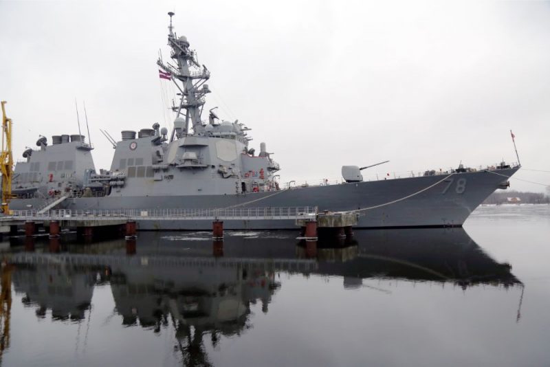 Ilustratīvs foto. ASV 6. flotes kuģis ”USS Porter” (DDG 78).