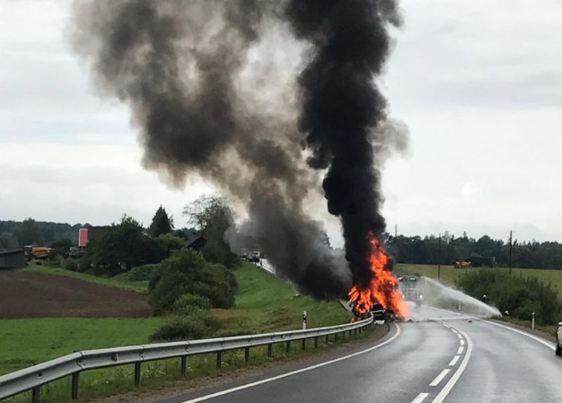 Traģiska avārija Durbes novadā uz Liepājas šosejas, 08.08.2019.