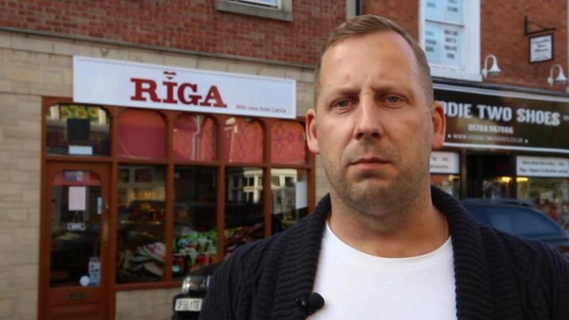 Uldis Osis Anglijas pilsētā Regbijā ir atvēris latviešu pārtikas produktu veikalu.