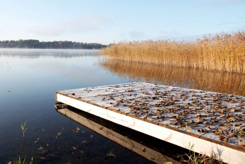 Rudens ainava ar Baļotes ezeru Kūku pagastā.