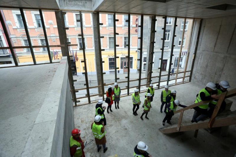 Latvijas Okupācijas muzeja "Nākotnes nams" būvniecība.