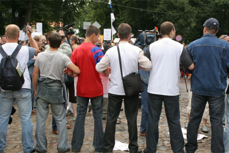 Protests pret seksuālo minoritāšu gājienu. Ilustratīvs foto
