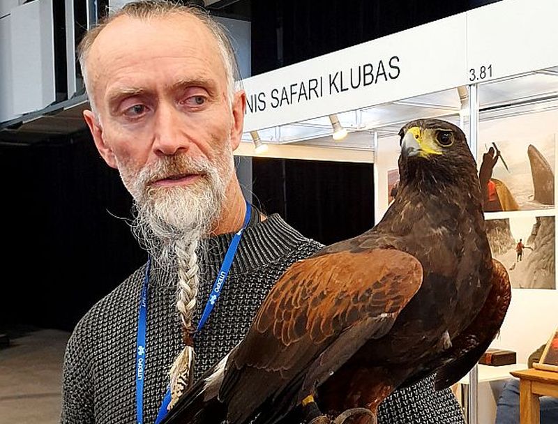 Virginijs Narkus ar savu Harisa klijānu Letu.