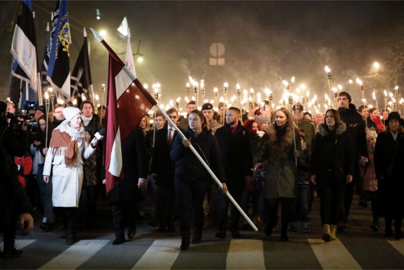 Apvienības "Visu Latvijai!"-"Tēvzemei un brīvībai"/LNNK (VL-TB/LNNK) rīkotais Latvijas neatkarības dienas lāpu gājiens