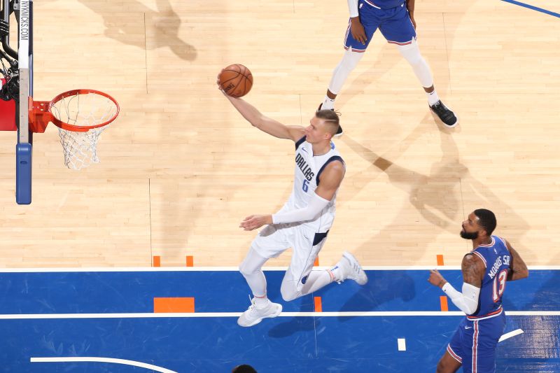 Kristaps Porziņģis uzbrukumā.