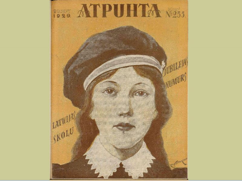 Latvijas skolu desmitgadei veltītais “Atpūtas” vāks.