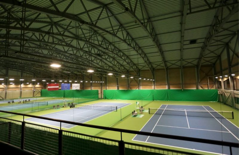 Pārbūvētais tenisa centrs “Lielupe”.