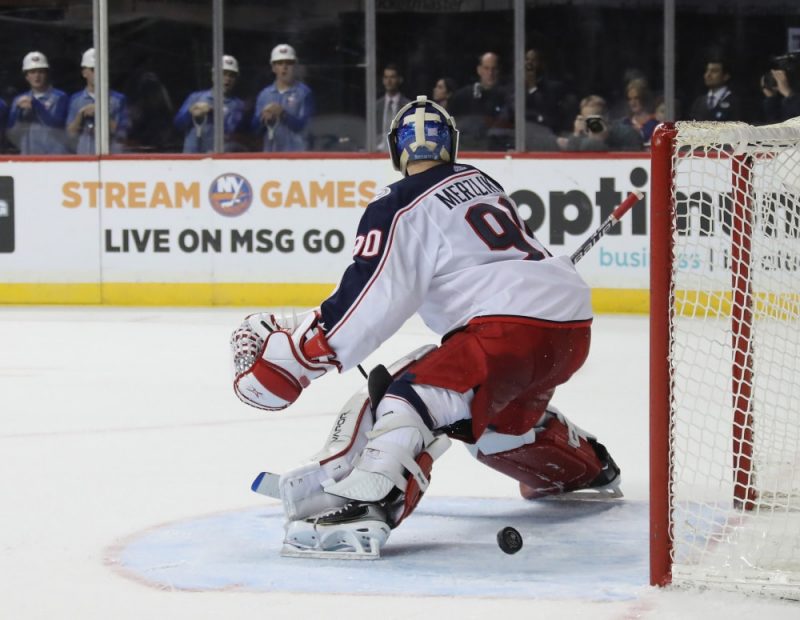 Elvis Merzļikins Kolumbusas “Blue Jackets” vārtos