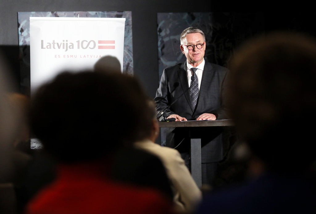 Kultūras ministrs Nauris Puntulis piedalās pasākumā viesnīcā “Pullman Riga Old Town”, kurā informē par Latvijas valsts simtgades programmas pirmā posma rezultātiem.