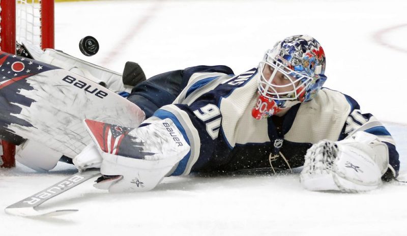Elvis Merzļikins NHL čempionātā izcīnījis piecas uzvaras pēc kārtas.
