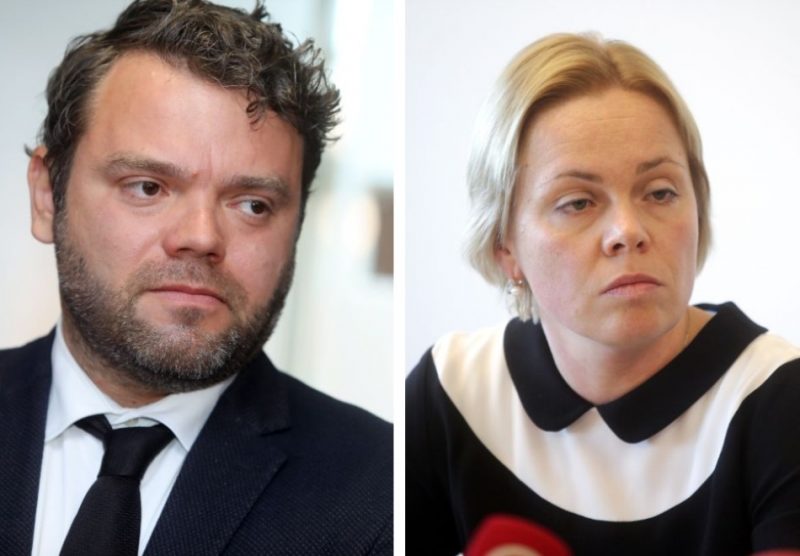 Emīls Jakrins un Elīna Epalte-Drulle.