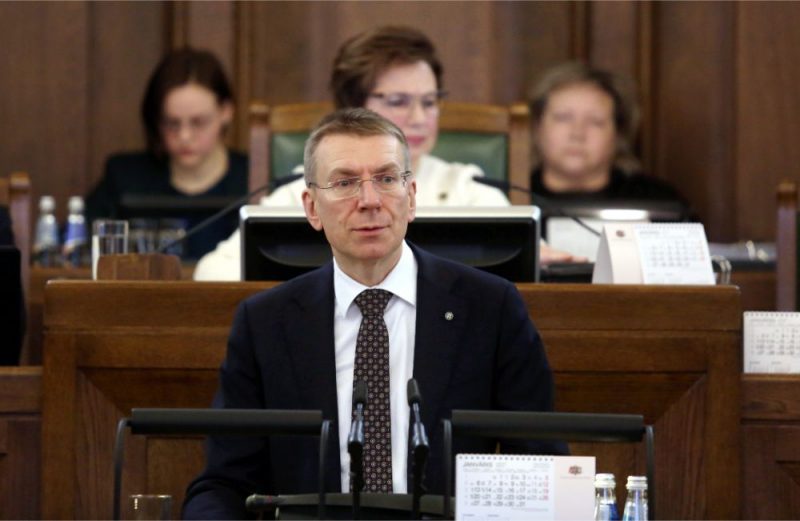 Ārlietu ministrs Edgars Rinkēvičs Saeimas sēdē sniedz ikgadējo ziņojumu par paveikto un iecerēto darbību valsts ārpolitikā un Eiropas Savienības jautājumos, 23.01.2020.