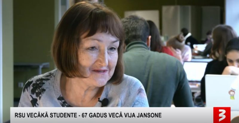 Vija Jansone pensijas vecumā studē RSU.