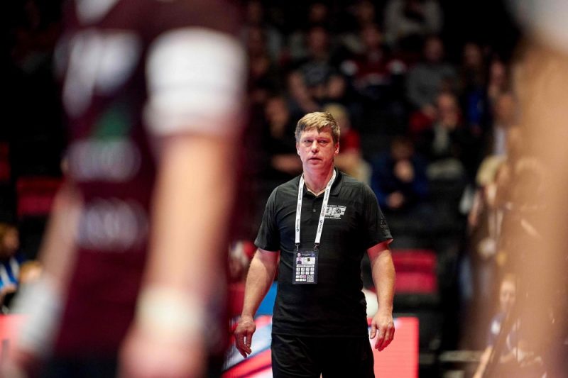Latvijas handbola izlases galvenais treneris Armands Uščins.