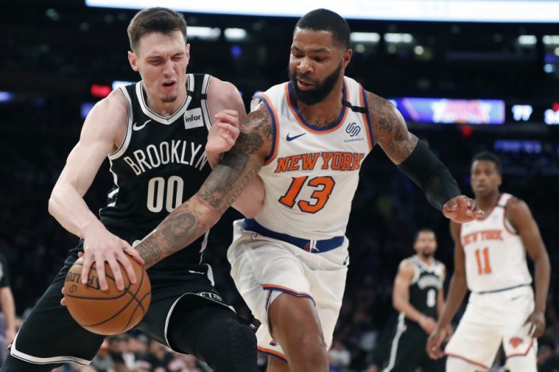 Rodions Kurucs pret Markus Morisu Ņujorkas derbijā.