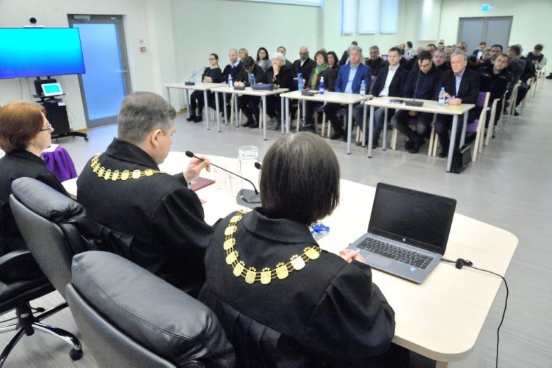 Tiesa nolasa spriedumu Zolitūdes traģēdijas lietā, kad sagruva “Maxima” veikals un bojā gāja 54 cilvēki, 18.02.2020.