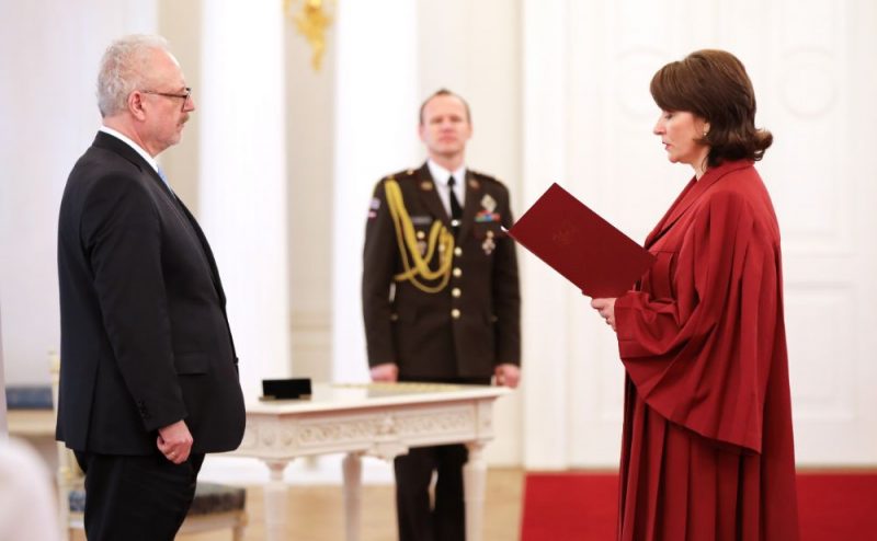 Svinīgā tiesneša zvēresta nodošanas ceremonija pie Valsts prezidenta Egila Levita Rīgas pilī, 19.02.2020.