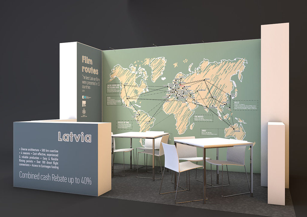 Latvijas stends Berlinālē.