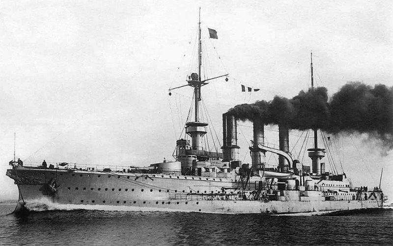 Ķeizariskās Vācijas kreiseris “Prinz Adalbert”.