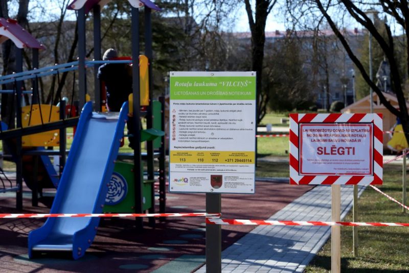 Gulbene un Balvi Covid-19 izplatības draudu laikā 2020. gada 31. martā.