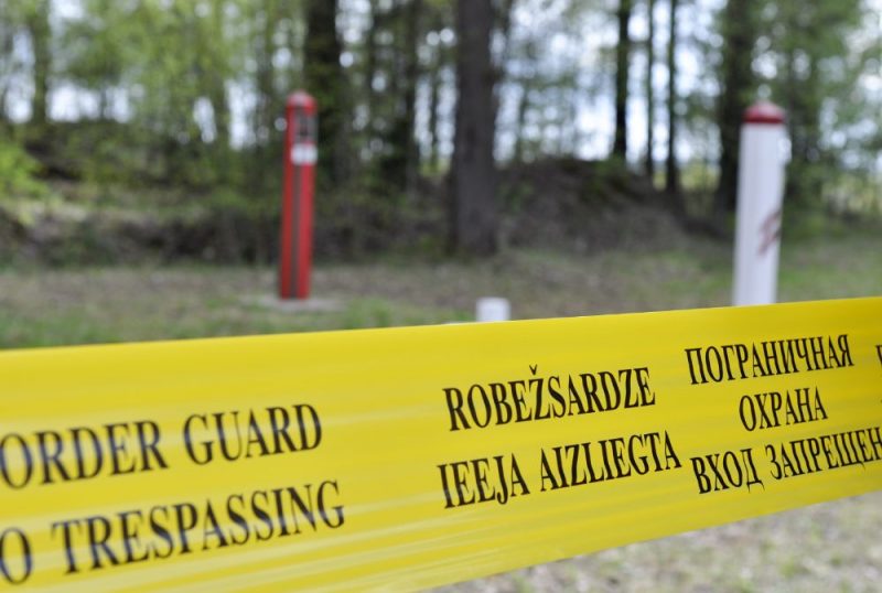 Latvijas un Baltkrievijas robeža 2020. gada martā.