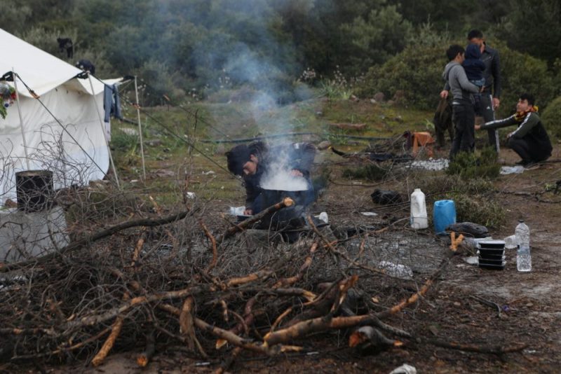 Migranti Lesbas salā Grieķijā