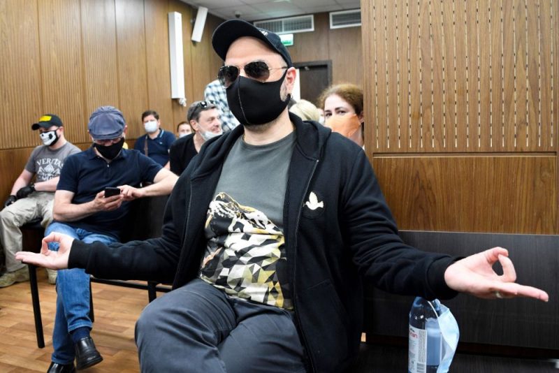 Režisors Kirils Serebreņņikovs Maskavas tiesā.